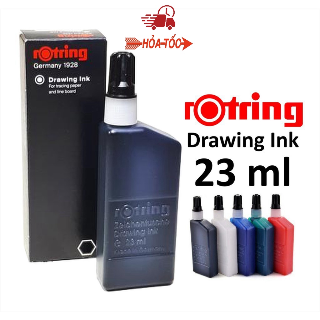 Mực Roting / mực châm dùng cho bút kim vẽ kỹ thuật Rotring Isograph Ink [ Sugi art shop]