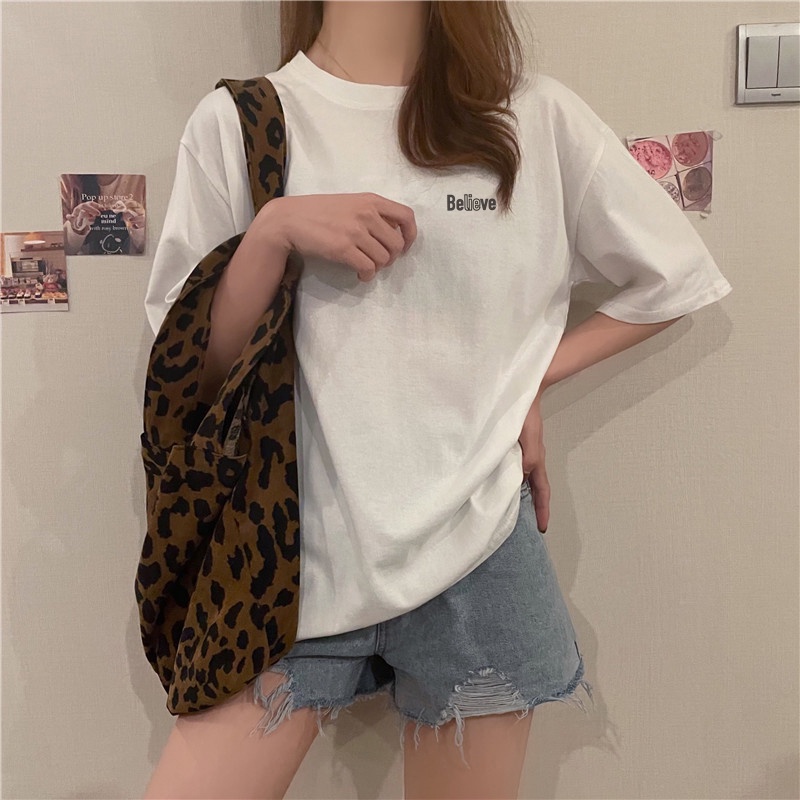 Áo thun nữ tay ngắn cổ tròn cotton Believe COYO CT018