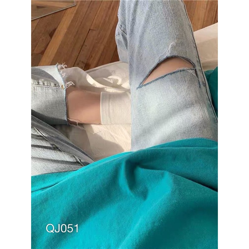 QJ051 - QUẦN JEAN BAGGY NỮ WASH RÁCH | BigBuy360 - bigbuy360.vn