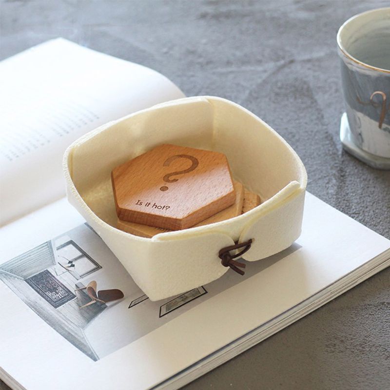 Hộp Đựng Đồ Dùng Để Bàn Bằng Nỉ Độc Đáo Trang Trí Nhà Cửa / Văn Phòng