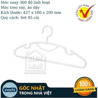 Móc Treo Quần Áo Bằng Nhựa Cao Cấp HARA Inochi Nhật Bản - Móc áo xoay Hara 176