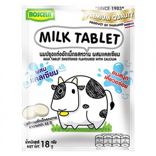 Kẹo sữa bò thái lan Milk Tablet gói 18g