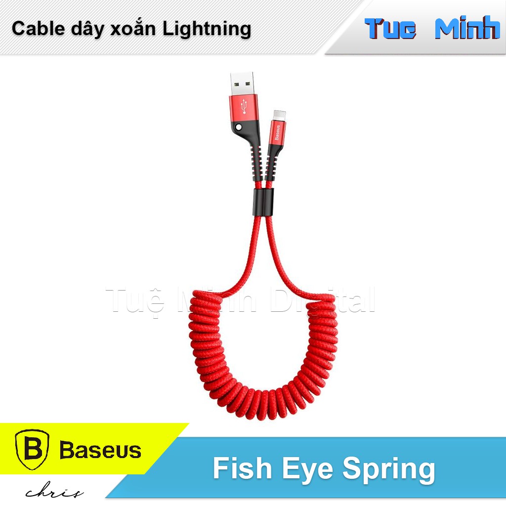 Cable dây xoắn Lightning Baseus Fish Eye Spring Data