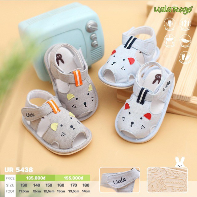 UR 5438. Giày tập đi chuẩn y khoa đế cao su non siêu mềm nhẹ chống trơn trượt chuột con
