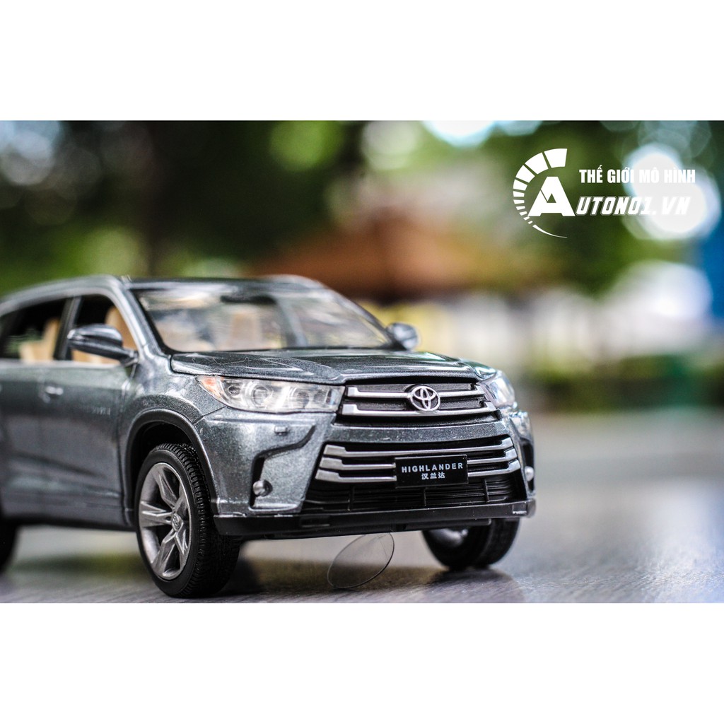 MÔ HÌNH XE TOYOTA HIGHLANDER 2018 GREY 1:32 JACKIEKIM CÓ HỘP 6085