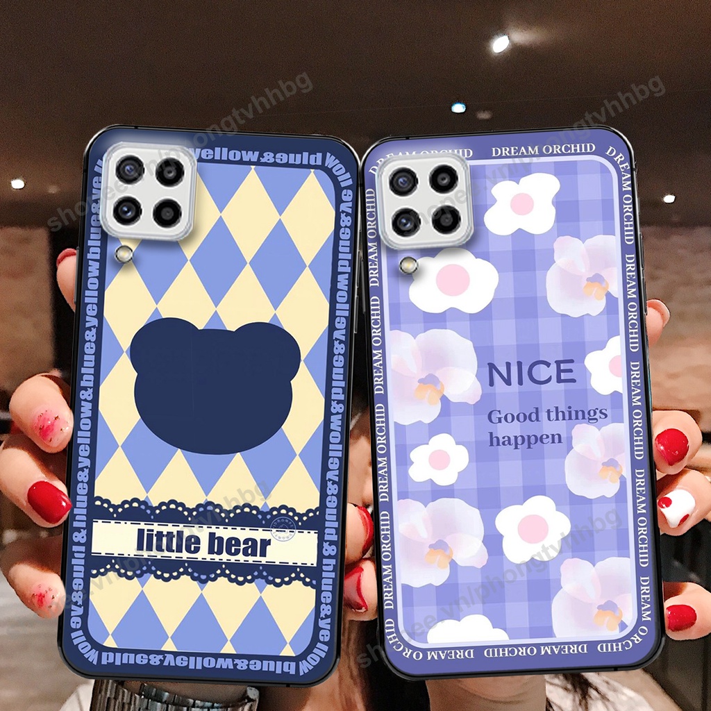 Ốp lưng Samsung M32 / M62 in mẫu gấu bo viền , smile mặt cười cực cute đẹp