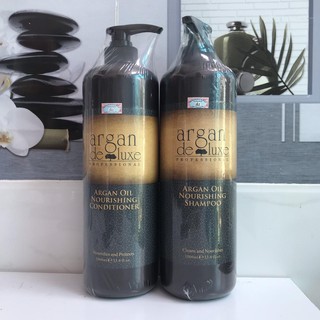 Dầu gội xả Argan Deluxe Nourishing Oil phục hồi tóc hư tổn 1000mlx2
