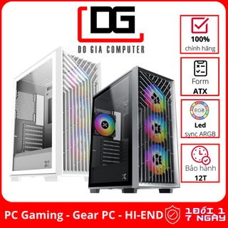 Vỏ case máy tính gaming xigmatek lux g arctic / black 3fx - kèm 3 fan xigmatek x22a argb