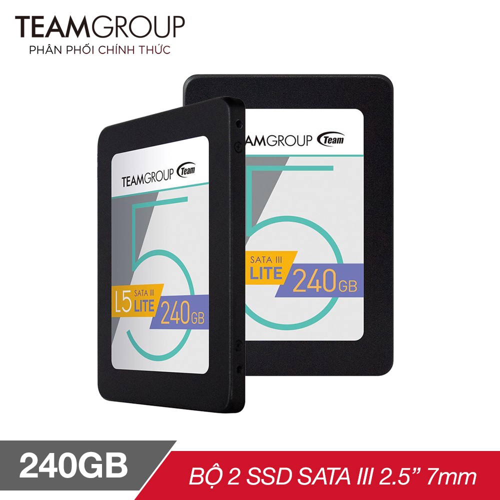 Bộ 2 ổ cứng SSD Team Group L5 LITE 240GB 2.5" Sata III (Bảo hành 3 năm đổi mới) - | BigBuy360 - bigbuy360.vn