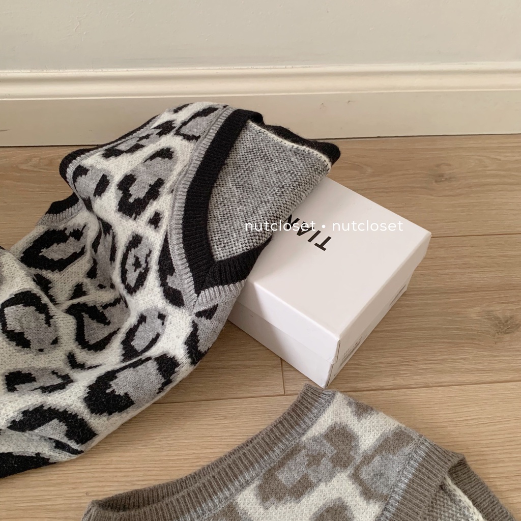 Áo gile len da báo _ A0276 | BigBuy360 - bigbuy360.vn