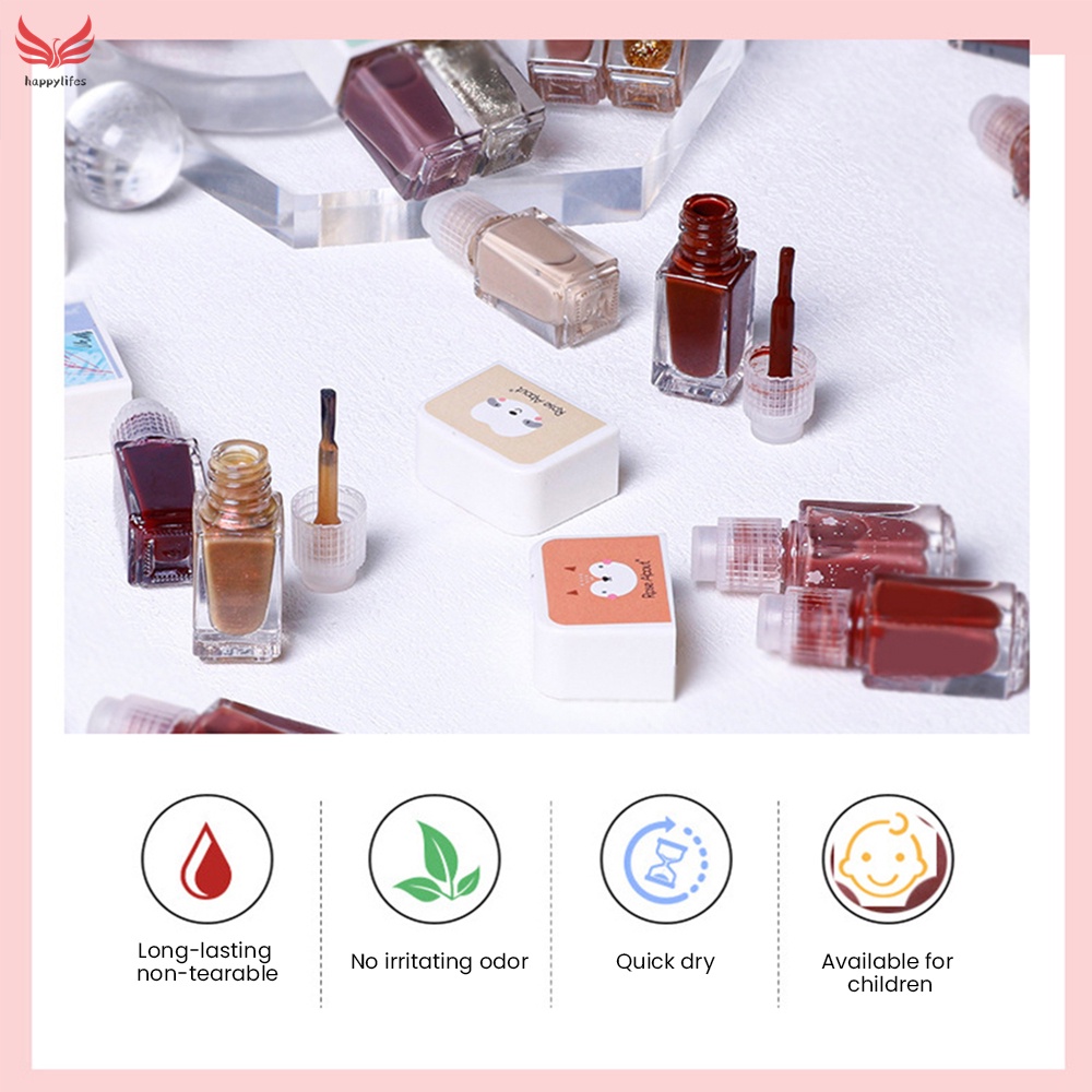 Bộ Sơn Móng Tay Hai Tông Màu Lâu Trôi Không Phai Màu Không Mùi