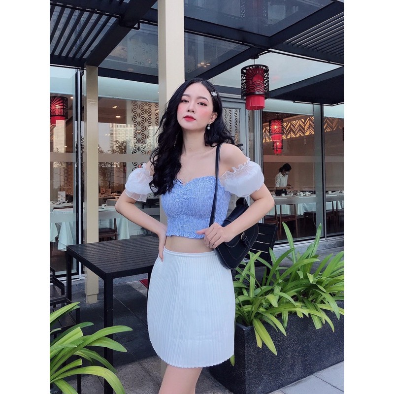 Chân váy dập li nhí form ngắn có lót quần trong Sun Fahsion | BigBuy360 - bigbuy360.vn