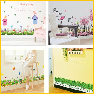 Combo giấy decal dán tường trang trí Hồ Chí Minh - Decal dán chân tường - Tặng kèm keo sữa