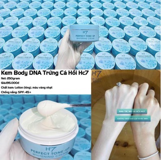 KEM BODY DNA TRỨNG CÁ HỒI Hc7 CÔNG NGHỆ HÀN QUỐC 250gr