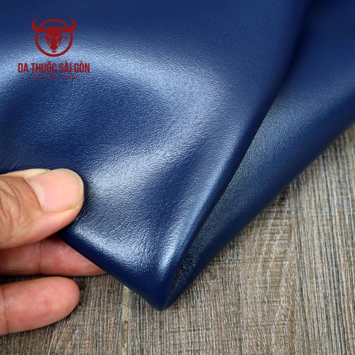 Da bò nappa cao cấp màu xanh navy - Bán buôn da thuộc