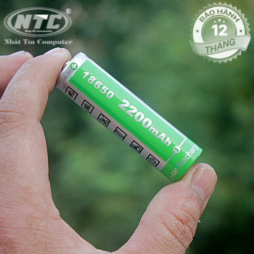 Pin sạc 18650 HHTC 2200mah 3.7v đúng chuẩn, pin sạc dành cho loa, pin sạc máy nghe nhạc, cell pin 18650 (nhiều màu)