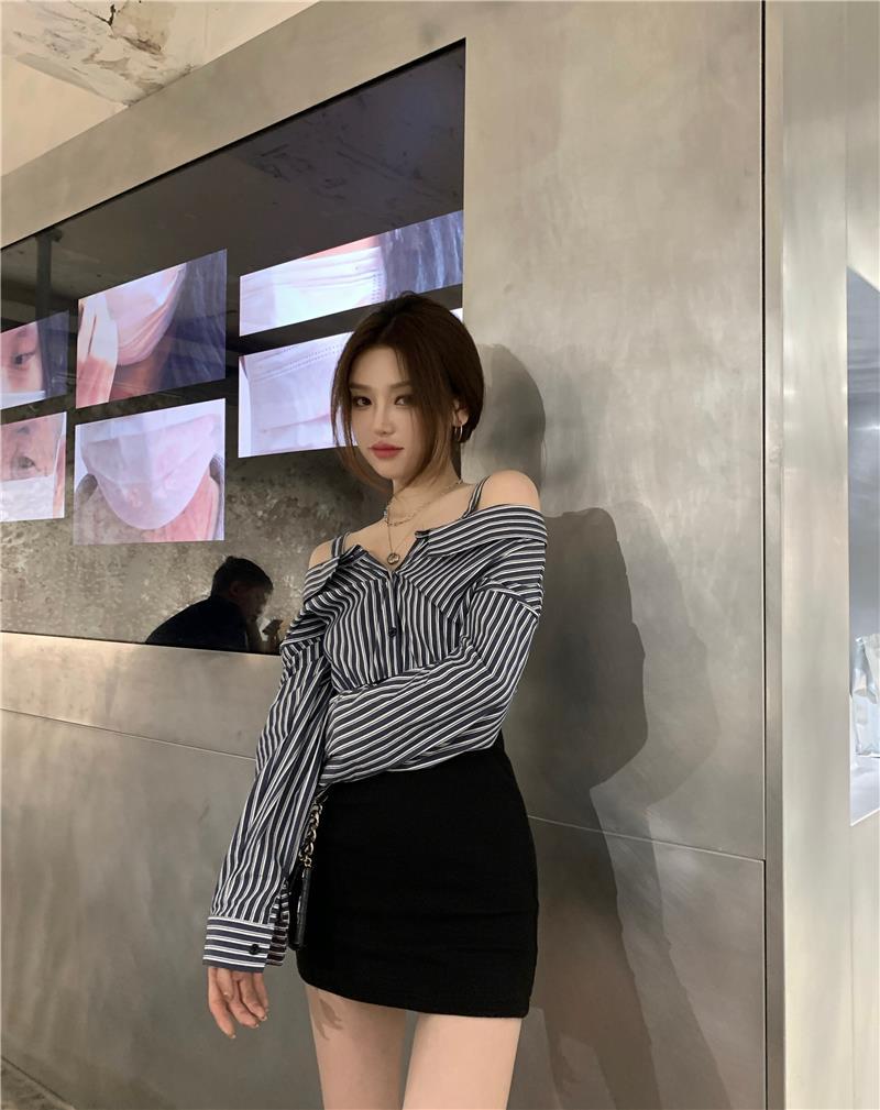 Đầm Tay Dài Kẻ Sọc Thời Trang Nữ Tính | BigBuy360 - bigbuy360.vn