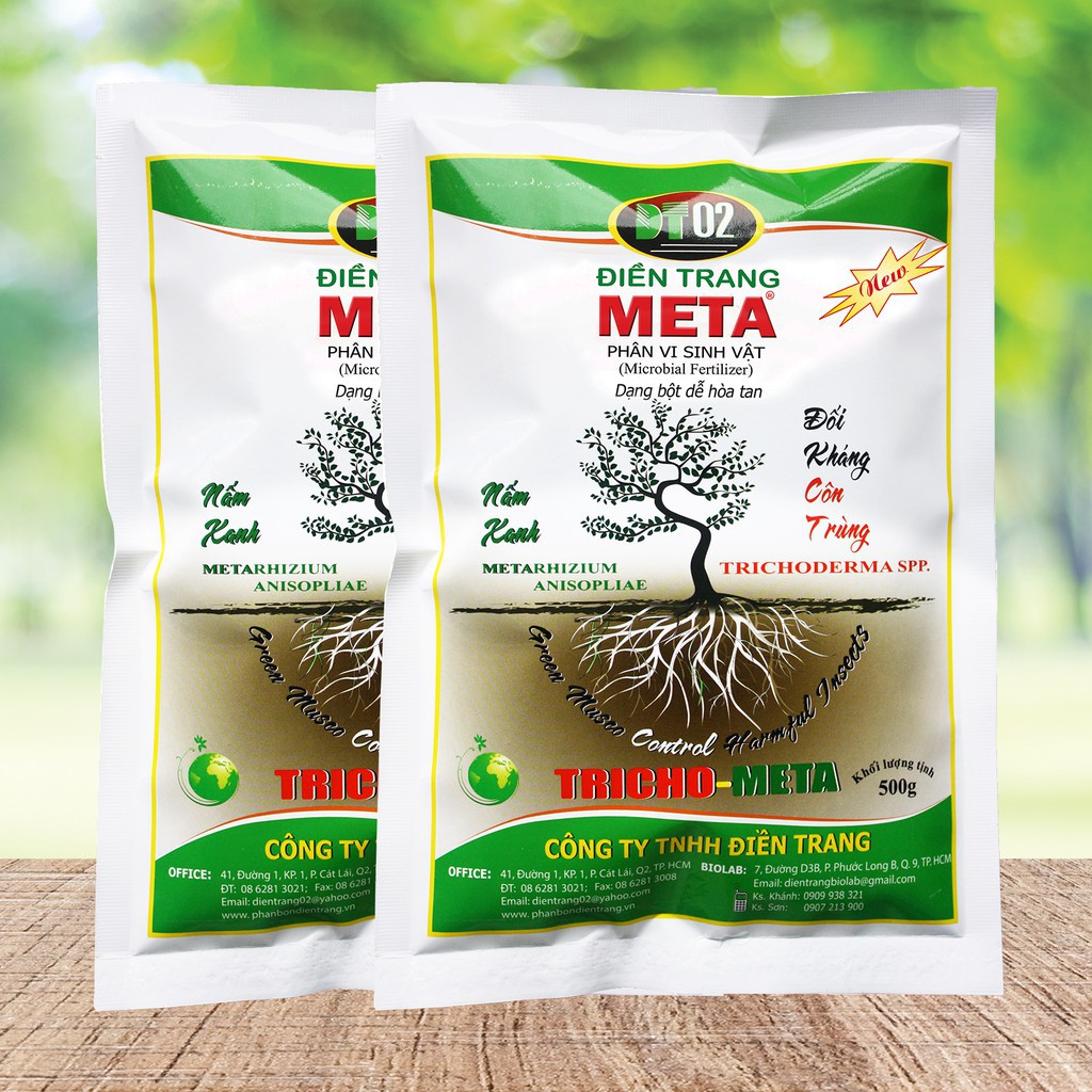 Nấm đối kháng côn trùng, bảo vệ bộ rễ Điền Trang META 500g