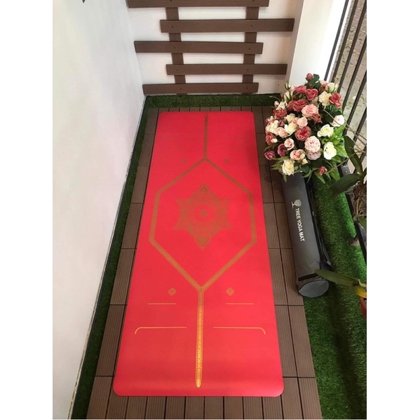 Thảm Tập Yoga TREE Cao Su Định Tuyến HTLụcGiác  + Kèm Túi