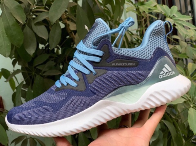 {Giá huỷ diệt} Giày thể thao Adidas Alphabounce màu xanh dương