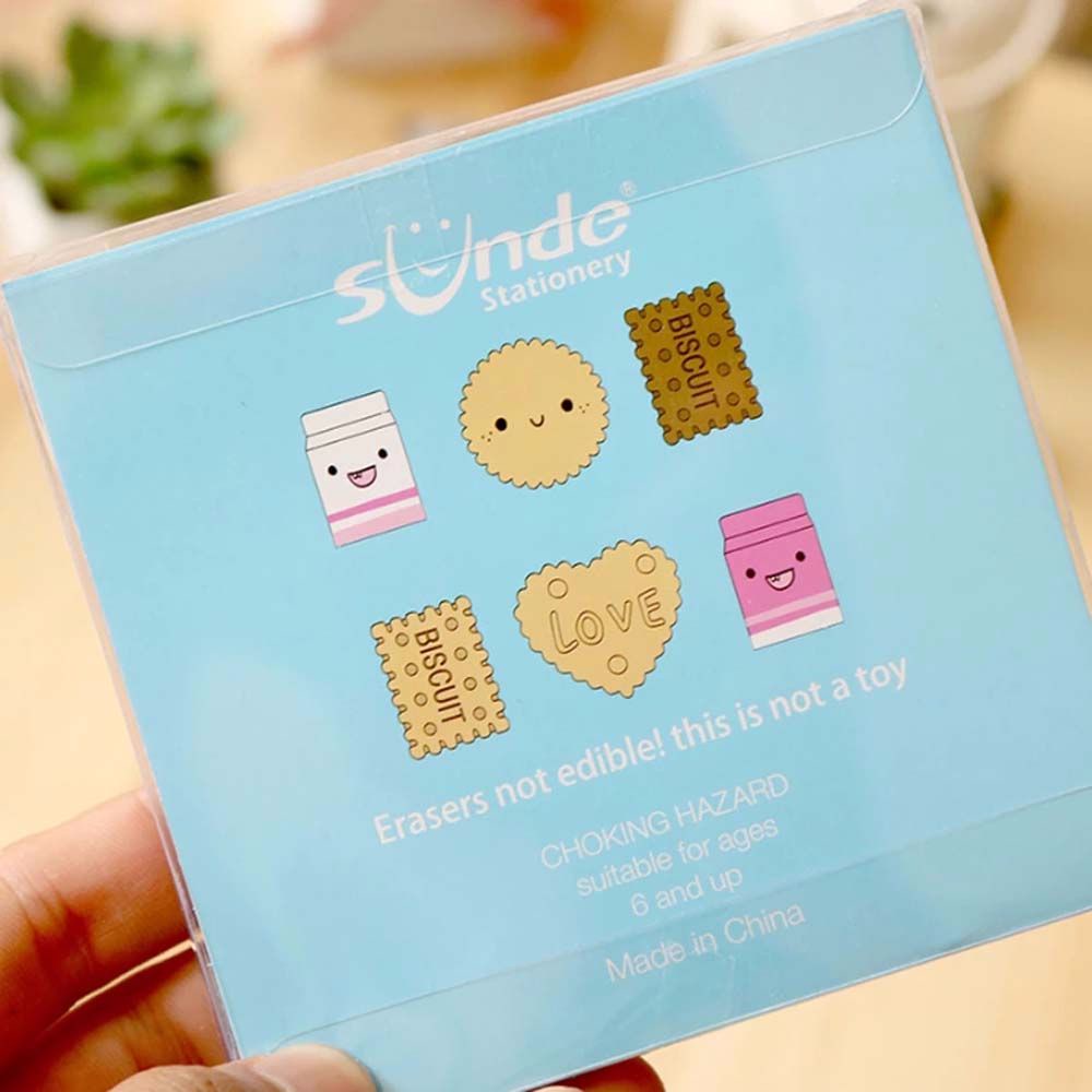 Bộ 6 gôm tẩy hình hoạt hình dễ thương cho bé