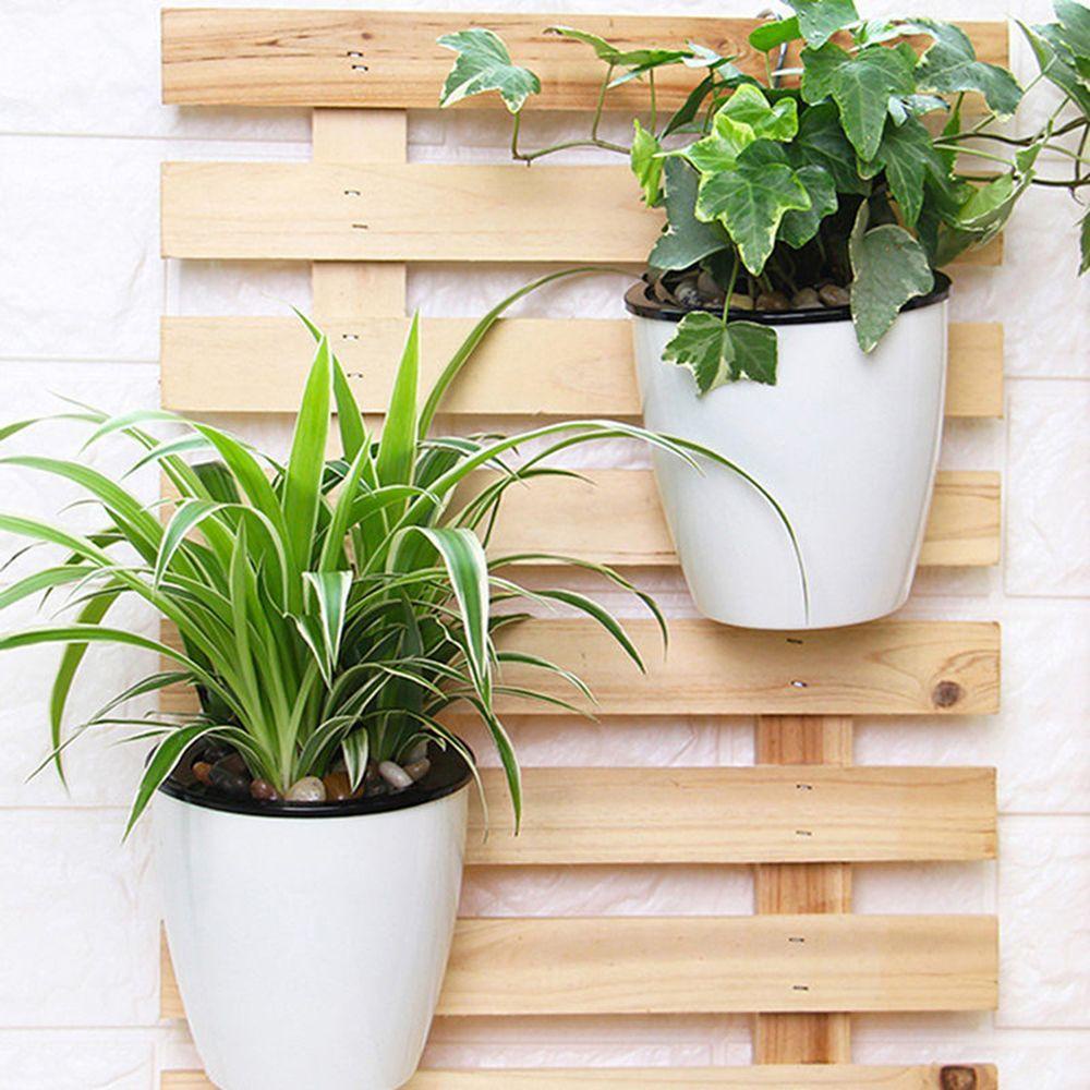 Chậu Hoa Bằng Nhựa Resin Tự Tưới Nước Treo Tường Tiện Lợi