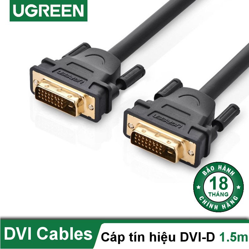 [Mã ELHACE giảm 4% đơn 300K] Cáp DVI to DVI 24+1 Cao Cấp Ugreen 11607 11608 11605 11609 DV101 Chính Hãng