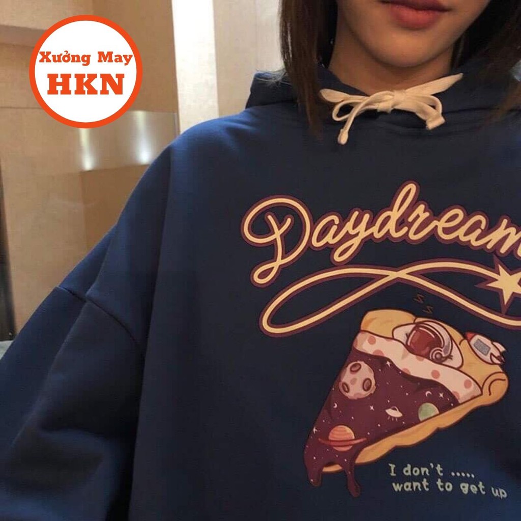 Áo Hoodie Nỉ Nữ Họa Tiết Bánh Pizza Siêu Xinh Mã 491 Xưởng May HKN