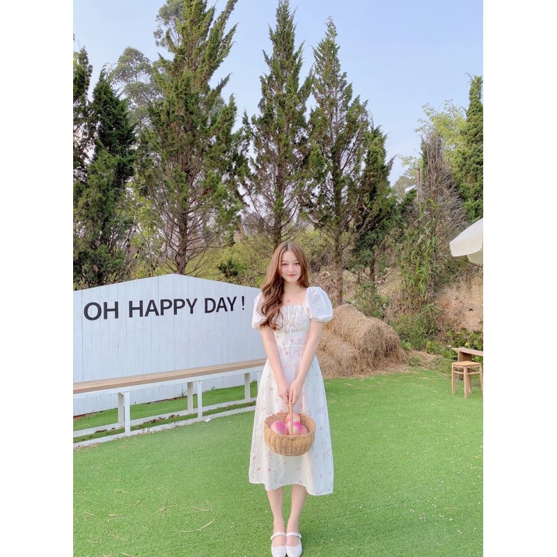 HANA FLORAL MAXI DRESS - ĐẦM TRẮNG HOA LITI XẺ TÀ | BigBuy360 - bigbuy360.vn