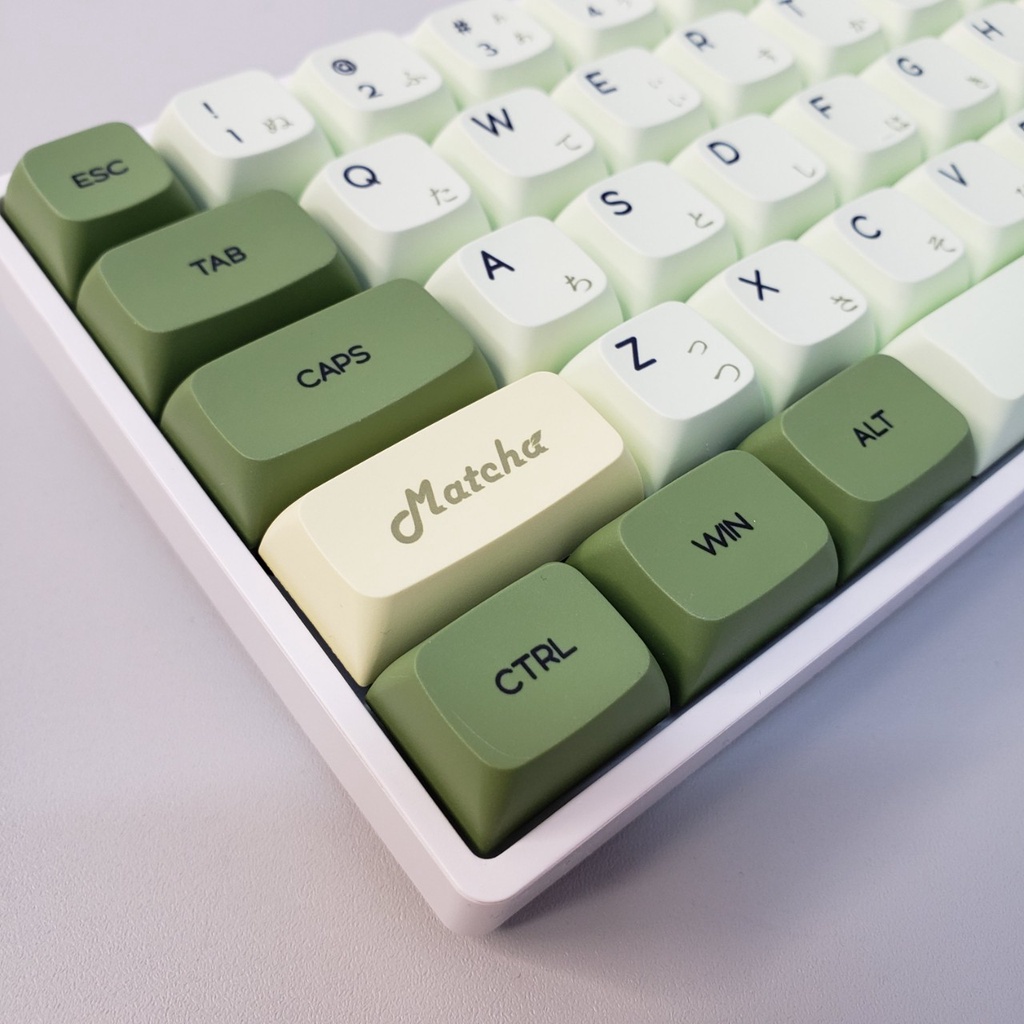 Bộ keycap Matcha XDA chất liệu PBT phiên bản tiếng Nhật nút bàn phím cơ - Kicap