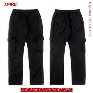 Quần cargo pants vải dù nam nữ dài trượt nước màu đen hiphop form rộng nam nữ local brand xfire. qd-antdu-d522