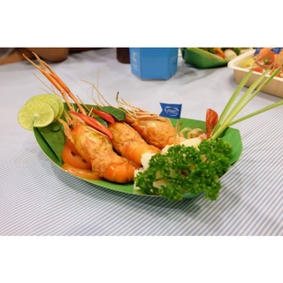 Khay dĩa giấy fest choice - hàng nhập khẩu thái lan hình lá chuối