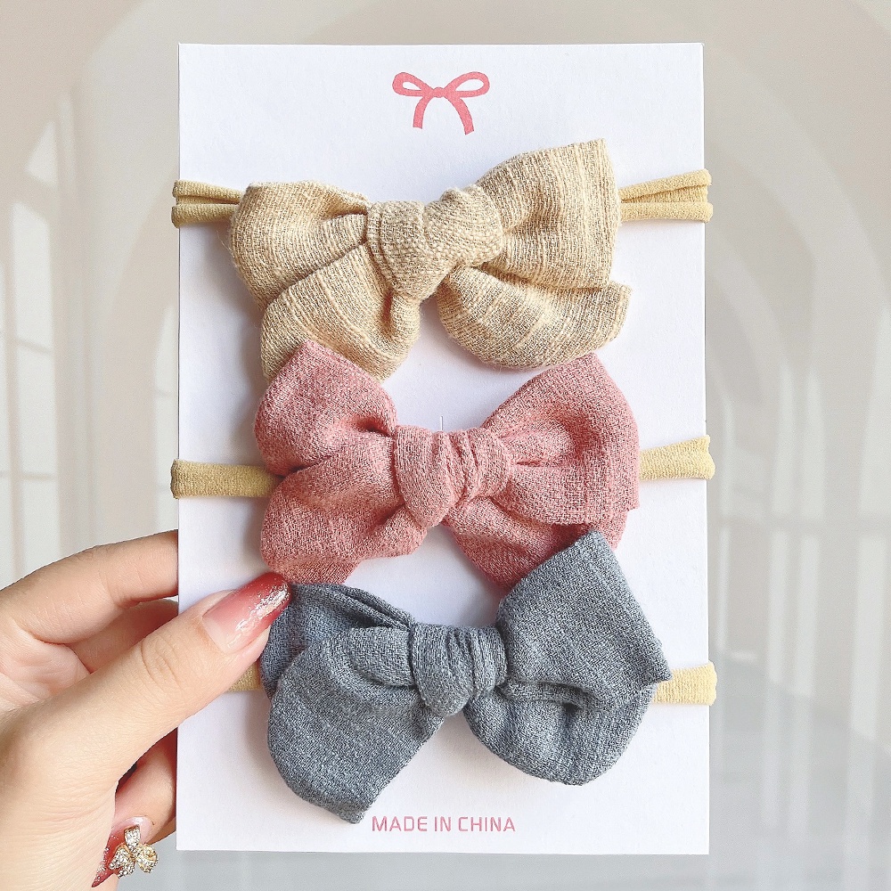 Set 3 băng đô nơ KIDSBOWS màu sắc xinh xắn dành cho bé gái
