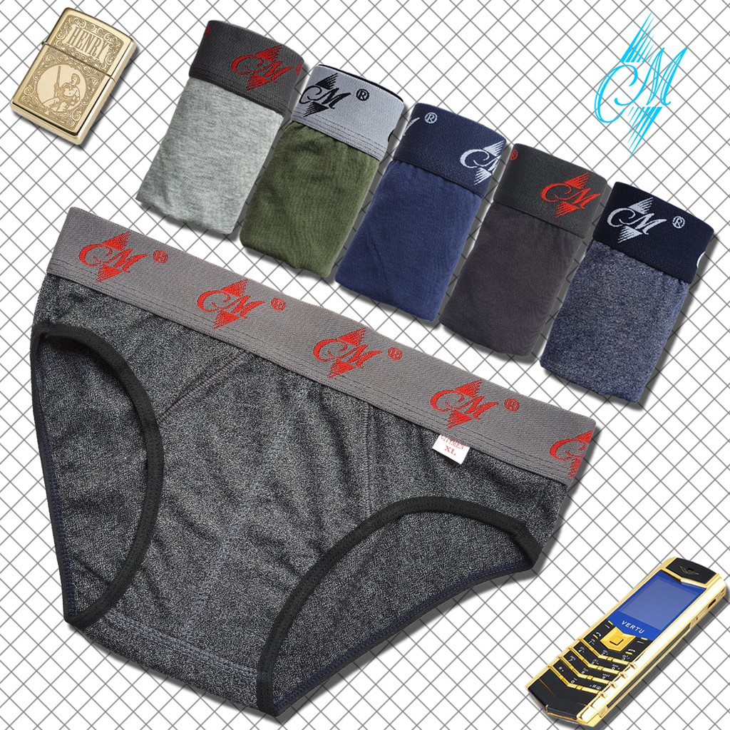Combo 2 quần lót của nam CM cao cấp,  vải cotton 100%, co giãn và thấm hút tốt, đồ lót, quần xì, sịp tam giác