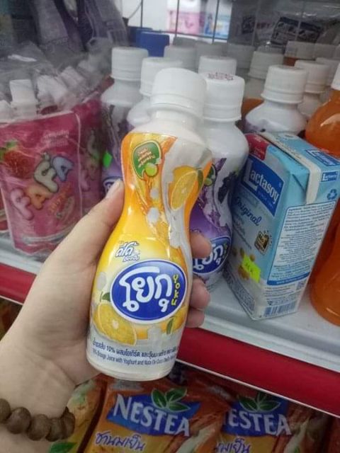 Combo 10chai nước sữa chua trái cây Thạch dừa Deedo Thái Lan(230ml/chai)