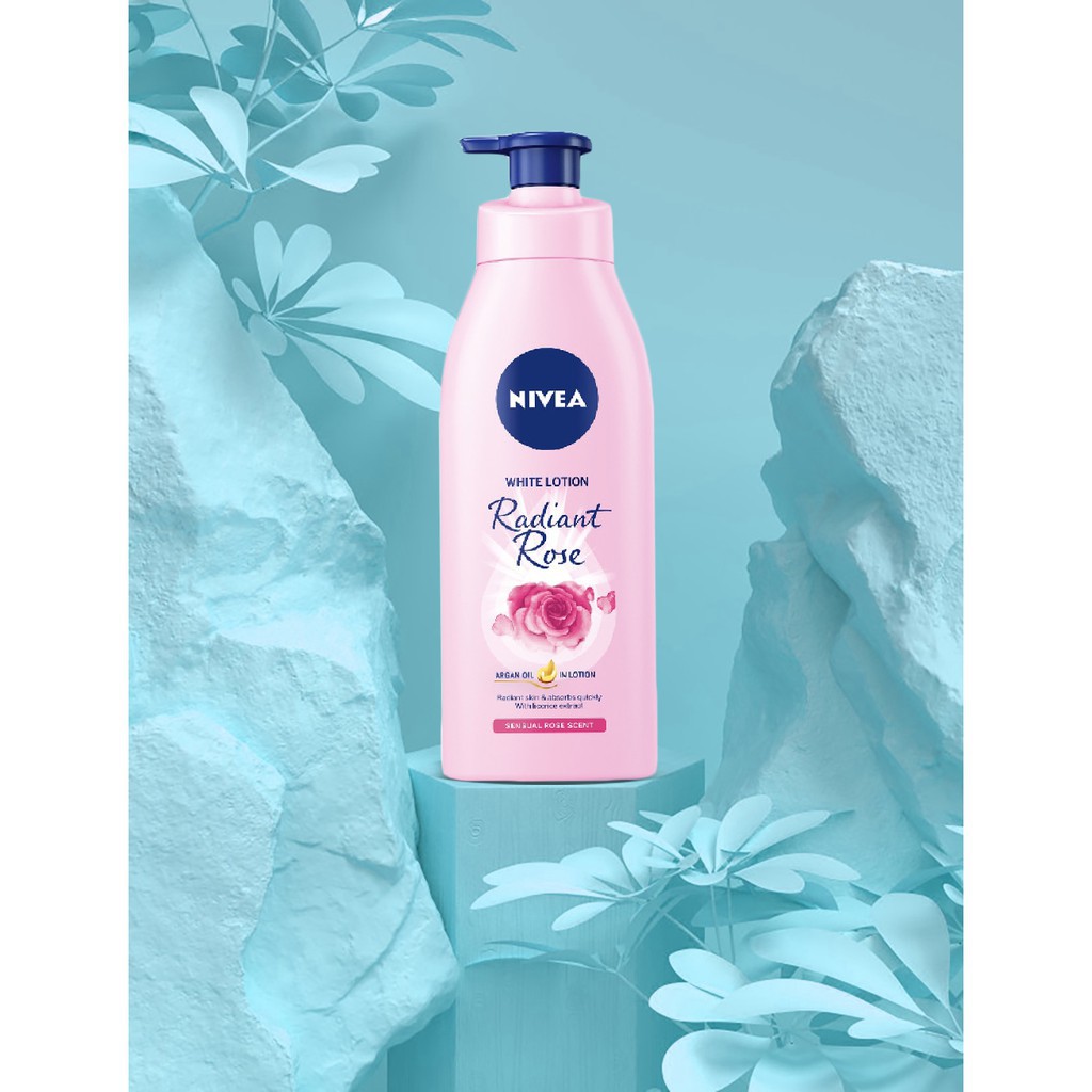 Sữa Dưỡng Thể Nivea Lotion Radiant Rose & Argan Oil Dưỡng Trắng Từ Dầu Argan 350ml