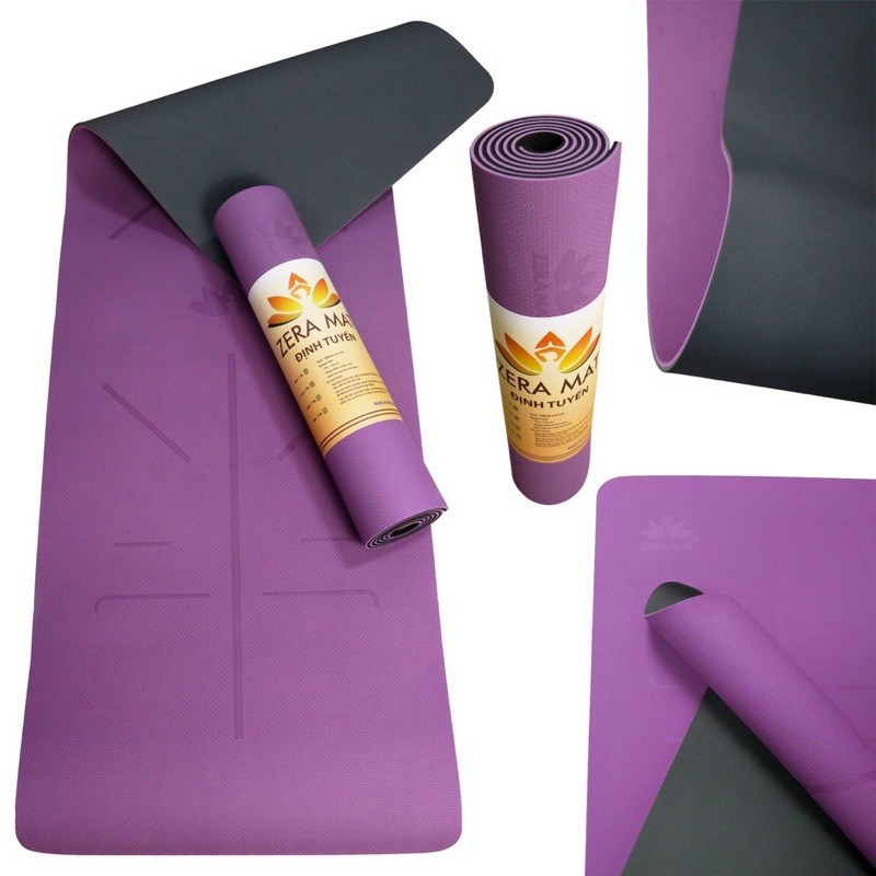 Thảm tập Yoga TPE Zera Mat 8mm 2 lớp (Loại định tuyến và ko định tuyến)