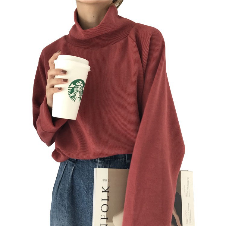 Áo len dài tay c? cao