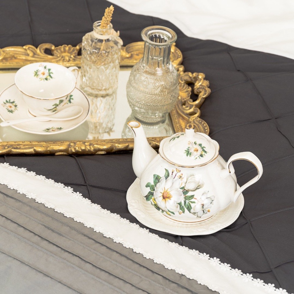 Bộ ga chun chần cao cấp Everon phong cách Hàn Quốc Freesia (Maison collection - mẫu mới)
