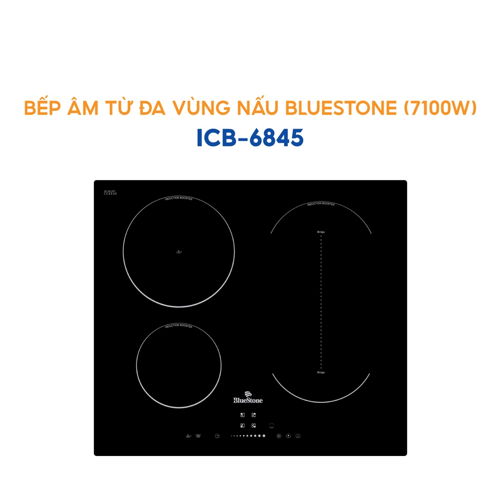 [Miễn phí lắp đặt HCM HN] Bếp Âm Từ Đa Vùng Nấu BlueStone ICB-6845 (7100W)