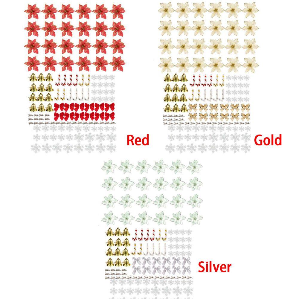 LET Set 120 Bông Hoa Giả Trang Trí Giáng Sinh Năm Mới