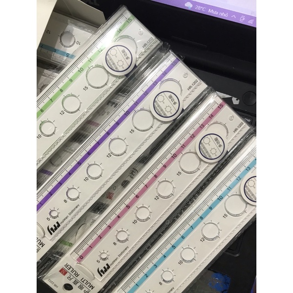 Thước kẻ nhựa cứng 15cm HaiWen Stationery - 1202