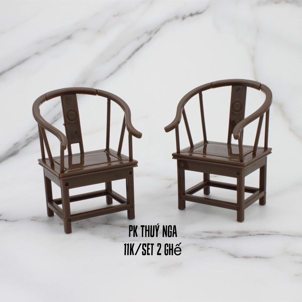 5 set 2 ghế trang trí và bộ ấm trà-chén