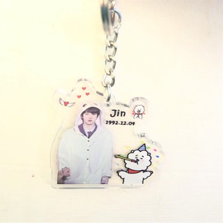 Móc khóa trong Bangtanboy chibi mặc bộ thú