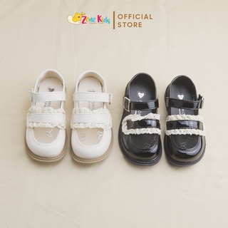 Giày Búp Bê Phối Viền Ren Cho Bé Gái, Giày Lolita Nữ Quai Cài, Giày Búp Bê Da Bóng Cho Bé Từ 1-8 Tuổi 2 Màu Zonekids-B28