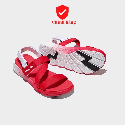 [Rẻ vô địch] Giày Shondo F6 sport ombre đế đỏ trắng F6S0660 đẹp