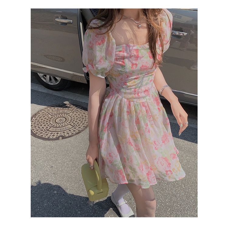 Đầm Hoa Cúp Ngực Bochun Lưng