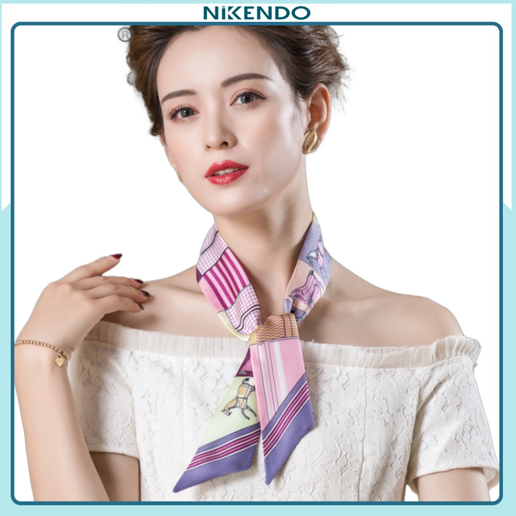 Khăn Quấn Túi HM Quàng Cổ Lụa Thắt Nơ Đa Năng KHM H-KL3
