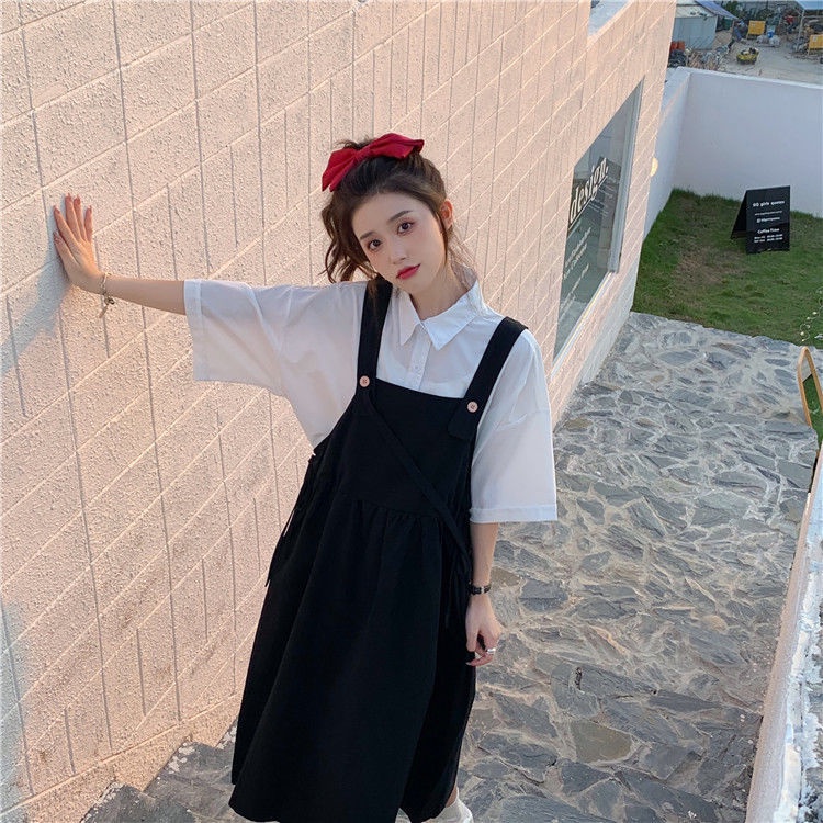 Set chân váy và đầm yếm dài trung bình thời trang mùa hè