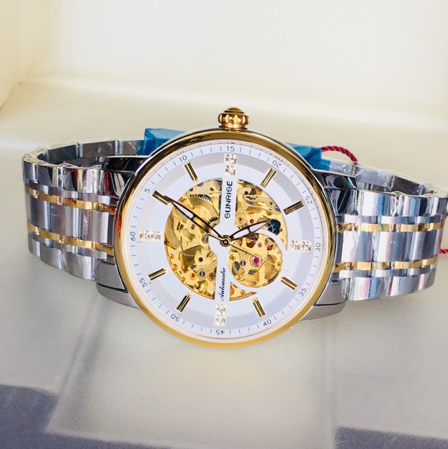 Đồng Hồ Nam Sunrise-7001SA SKELETON Lộ Máy Automatic Tự Động Chính Hãng Full Box